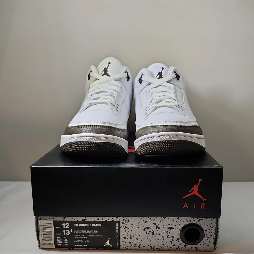 Jordan Retro Sneakers White with Black and Brown Details